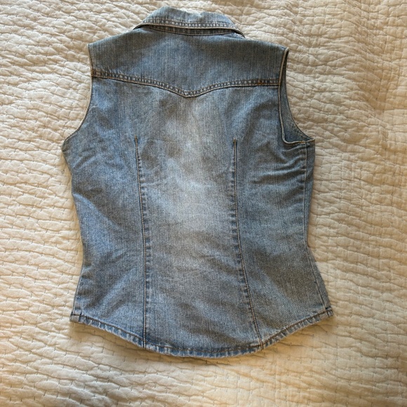 Juicy Couture Sleeveless Denim Top Small - Picture 2 of 3